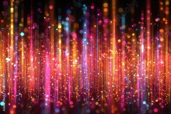 Fototapeta Vibrant Colorful Abstract Background with Sparkling Light Effects