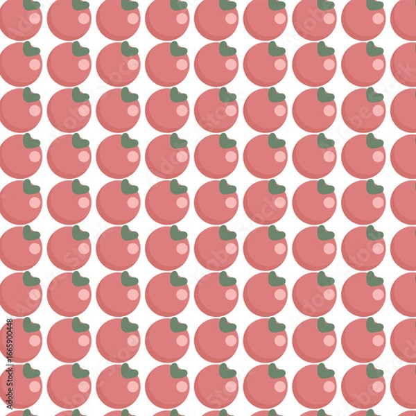 Fototapeta Red Apples or Tomatoes Repeating Pattern