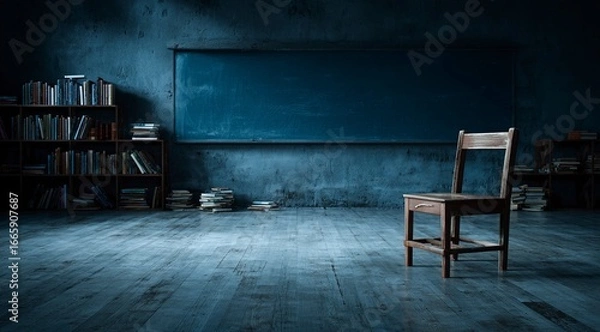 Obraz chair in the dark room