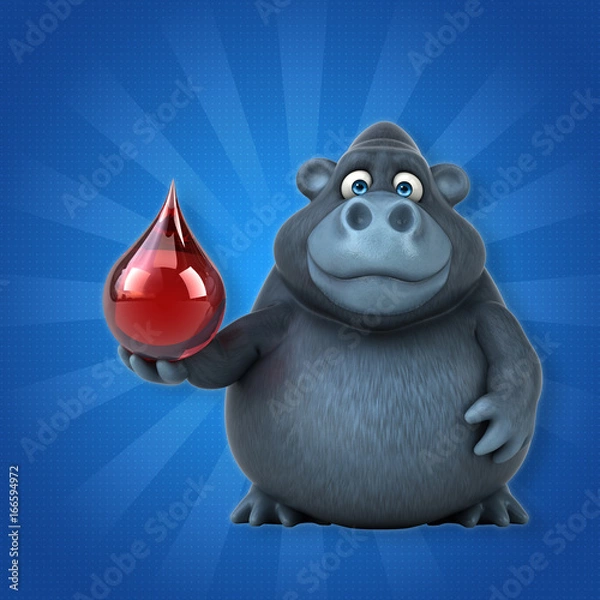 Fototapeta Fun gorilla - 3D Illustration