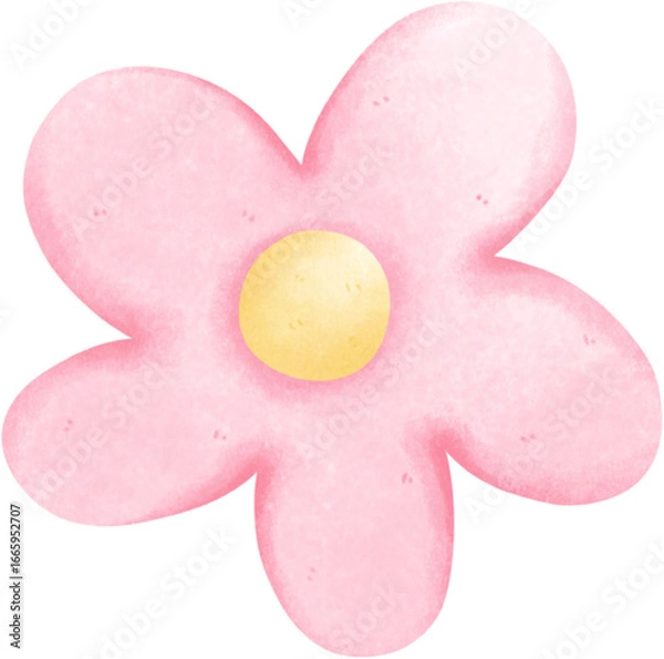 Obraz pink flower on white background