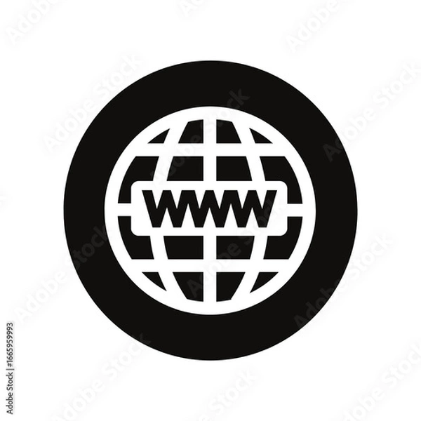 Obraz minimal black web icon - vector icon