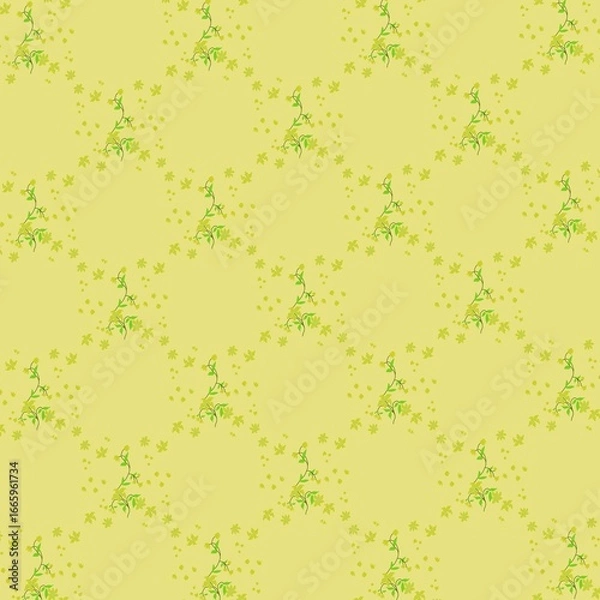 Obraz seamless floral pattern in Green background