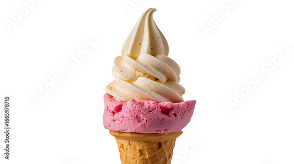 Obraz Delicious ice cream on a transparent background