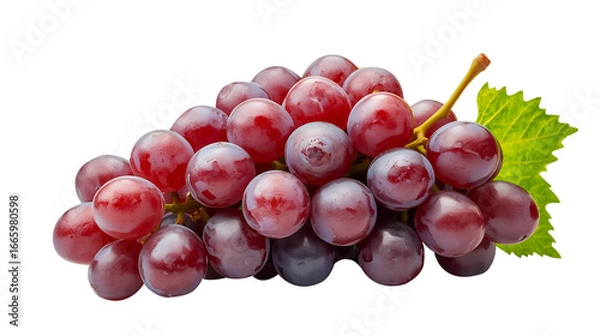 Obraz Delicious fresh grapes on a transparent background