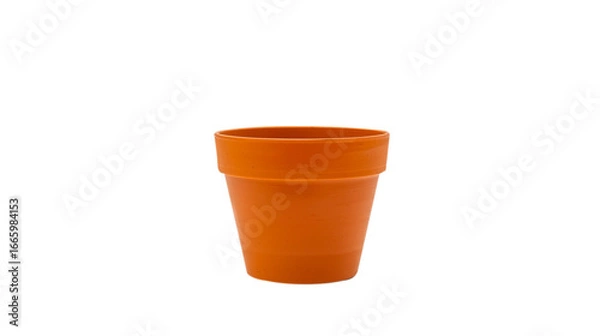 Fototapeta Empty brown pot on transparent background