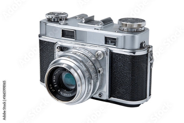 Fototapeta Vintage camera isolated on white background --ar 3:2