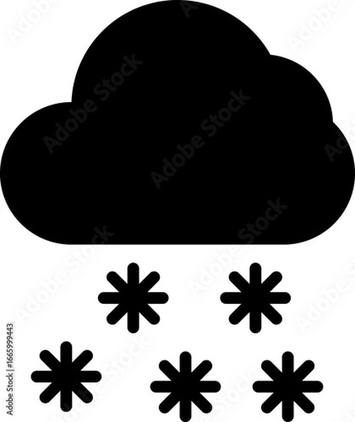 Obraz cloud and snowflake