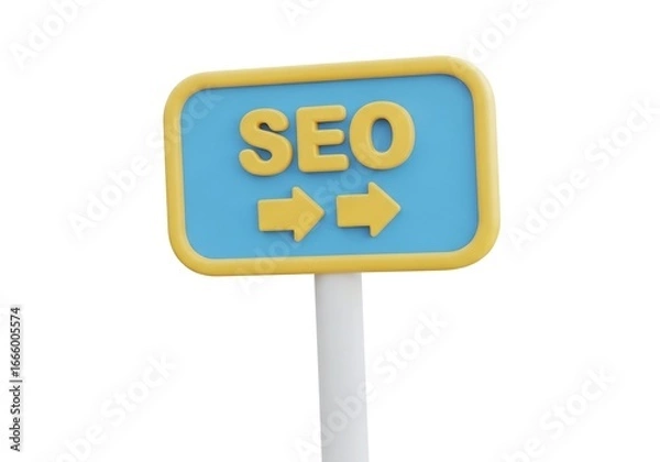 Fototapeta Seo sign with arrows isolated on white background