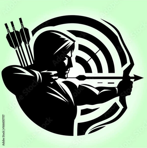 Obraz archery logo black.eps