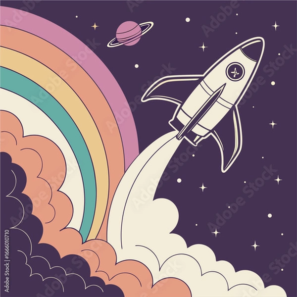 Obraz rocket in space