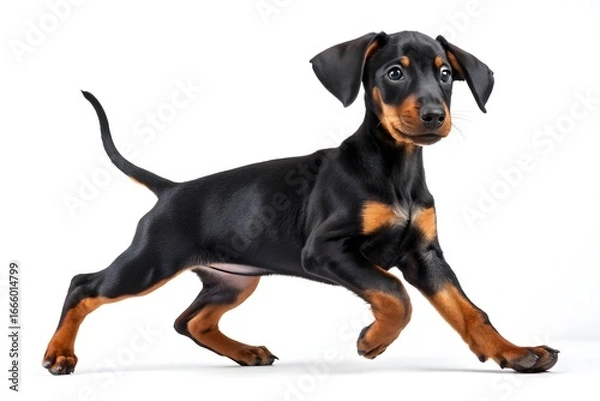 Obraz Playful Miniature Pinscher Puppy in Motion