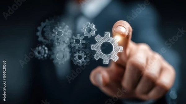 Fototapeta Business process integration harmonizes workflows between departments, ensuring smooth communication, fewer delays, and higher operational performance.
