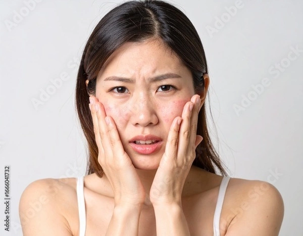 Obraz 肌トラブルに悩む若い女性