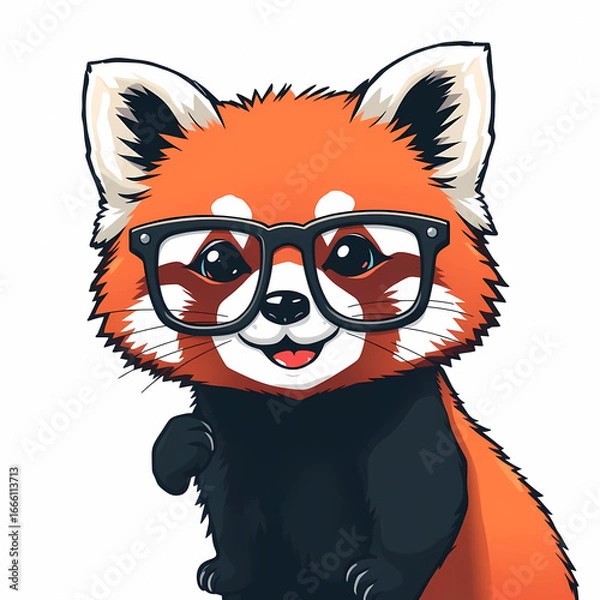 Obraz Adorable Panda Chibi Style