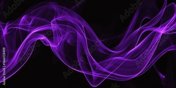 Obraz Abstract purple smoke trails swirling against a dark background creating a dynamic effect
