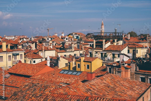 Fototapeta The view of Venetian rooftops.