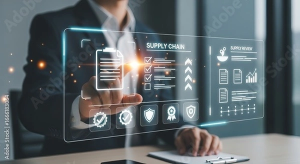 Fototapeta Streamlining Supply Chains Digital Transformation and Efficiency in 2024