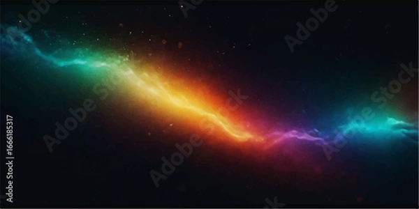 Fototapeta An abstract supernova glows brightly amidst a dark, starry galaxy, with a fiery nebula illuminating the vast cosmos