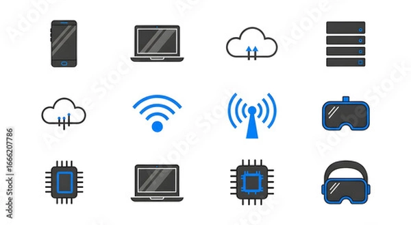 Obraz communication icons set