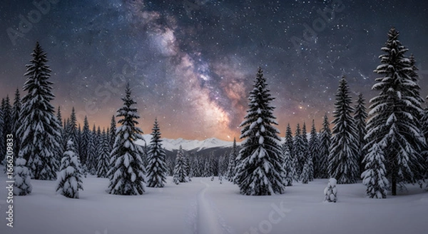 Obraz night in winter