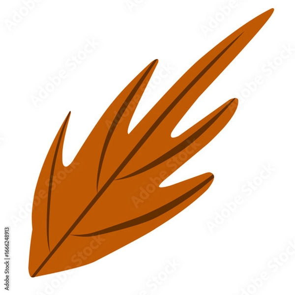 Fototapeta Autumn leaf vector illustration, perfect for autumn theme design