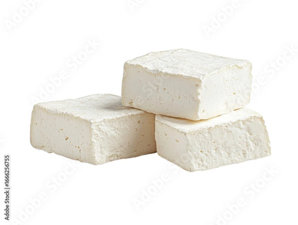 Fototapeta Fresh and Creamy Tofu Blocks Stacked on Each Other, Perfect for Vegan Recipes, Cooking, Healthy Eating, and Culinary Inspiration
