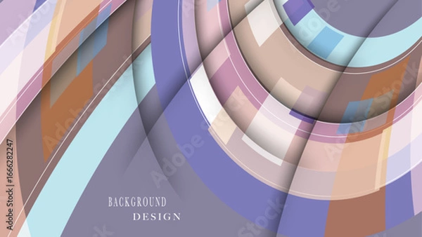 Obraz Colors geometric pieces purple background 