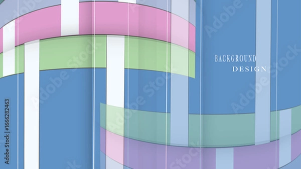 Obraz Minimal geometric background. dynamic shapes composition.