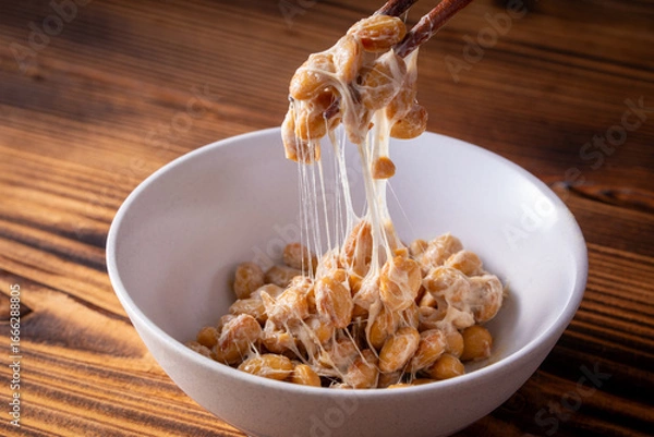 Fototapeta 納豆を混ぜる