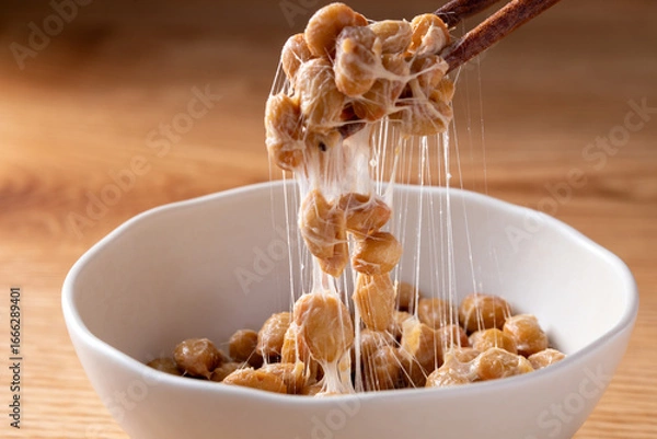 Fototapeta 納豆を混ぜる