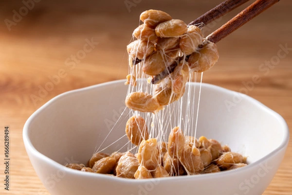 Fototapeta 納豆を混ぜる