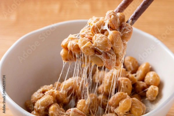 Fototapeta 納豆を混ぜる