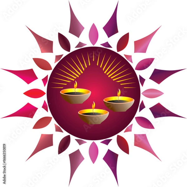 Obraz background ilustration diwali