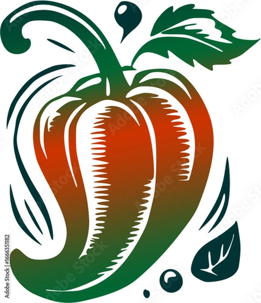 Obraz background ilustration paprica