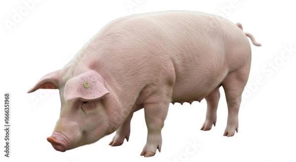 Fototapeta Isolated Pig