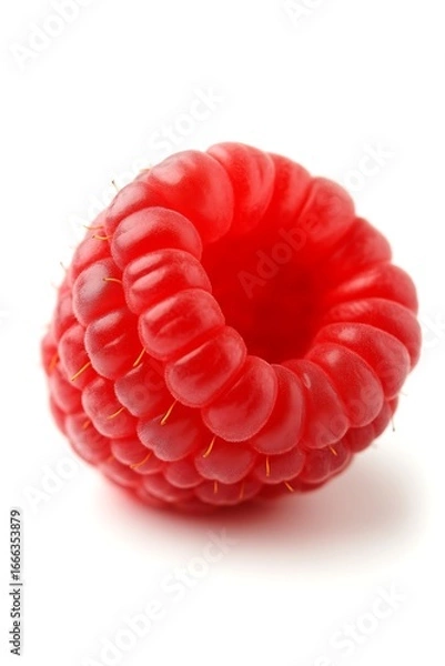 Obraz Ripe raspberry showcasing unique spiral shape and vibrant red color