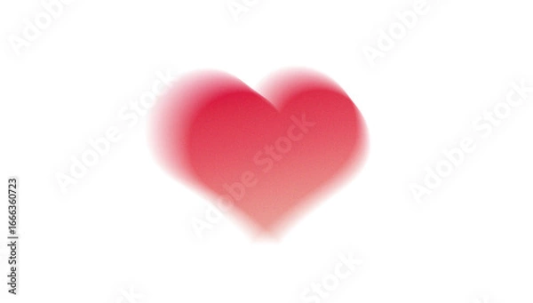 Obraz ぼやけたハート　ボカシ　ノイズ入り　グラフィック素材　png