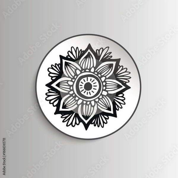 Fototapeta Plate with pattern in unique design