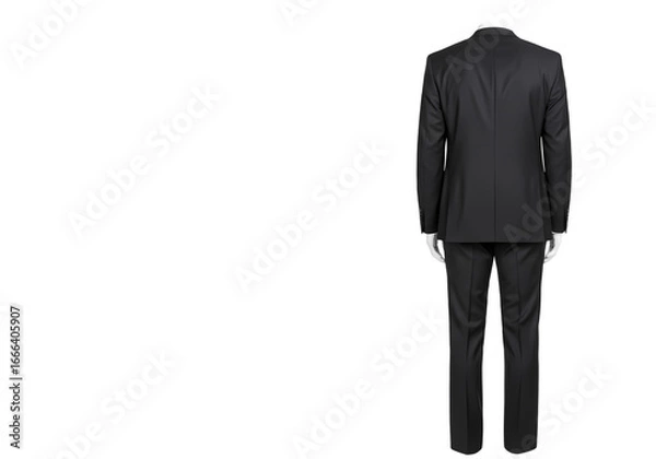 Fototapeta Rear View of a Dark Suit on a Mannequin