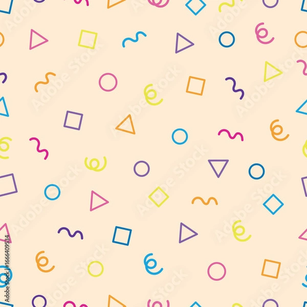 Fototapeta seamless background with colorful shapes
