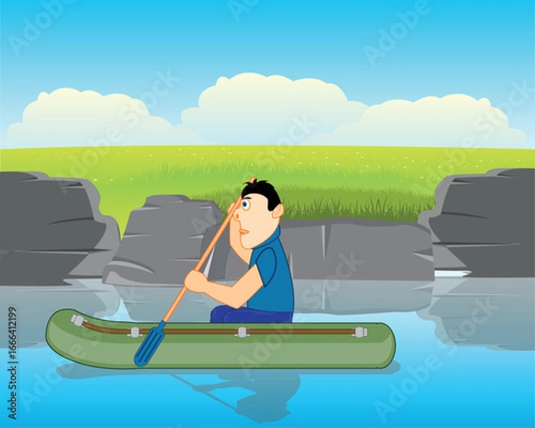 Fototapeta river boat.eps