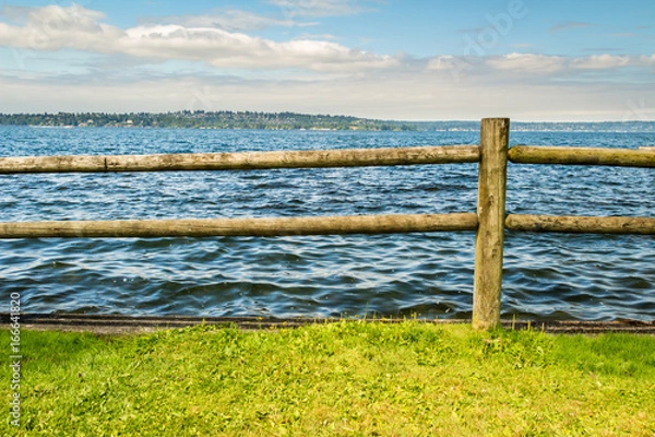 Obraz lake fence