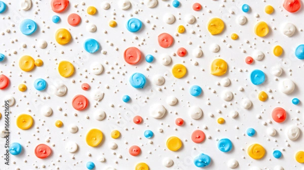 Fototapeta Colorful Abstract Dots Pattern, Creative Art, Studio, Digital Artwork, Bright, Top View, Vibrant Design Inspiration