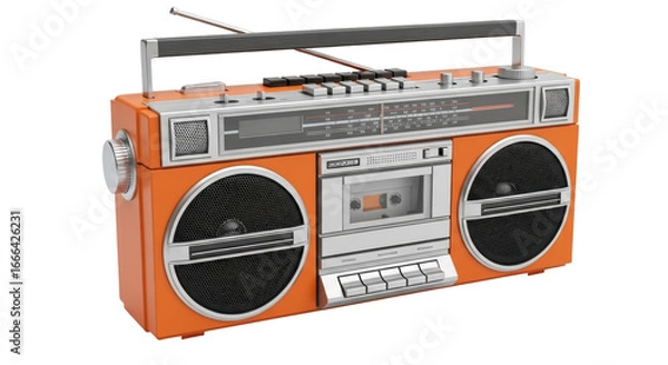 Obraz Isolated Orange Boombox