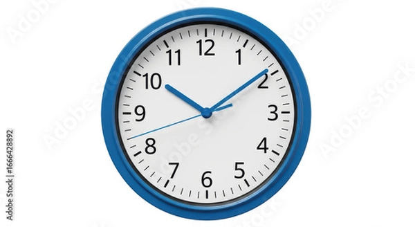 Obraz Isolated Wall Clock on White Background