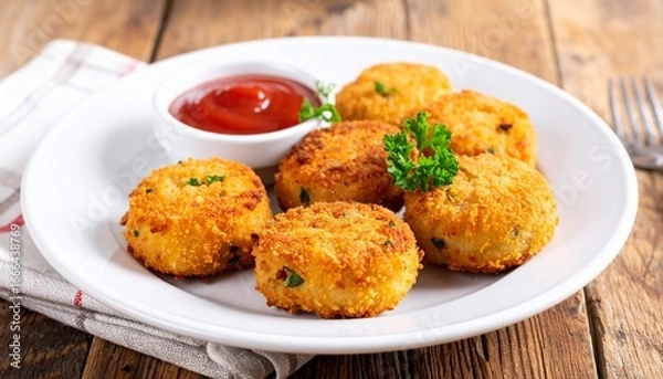 Fototapeta potato croquette food AI generated