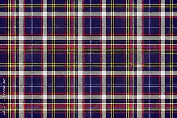 Obraz Flat christmas plaid pattern design