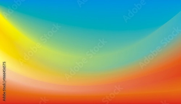 Fototapeta Abstract Gradient Blend of Yellow, Orange, and Green Hues – Vibrant Color Flow Background