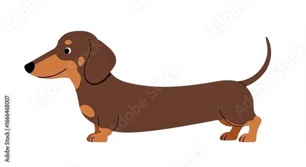 Obraz dachshund puppy on white background